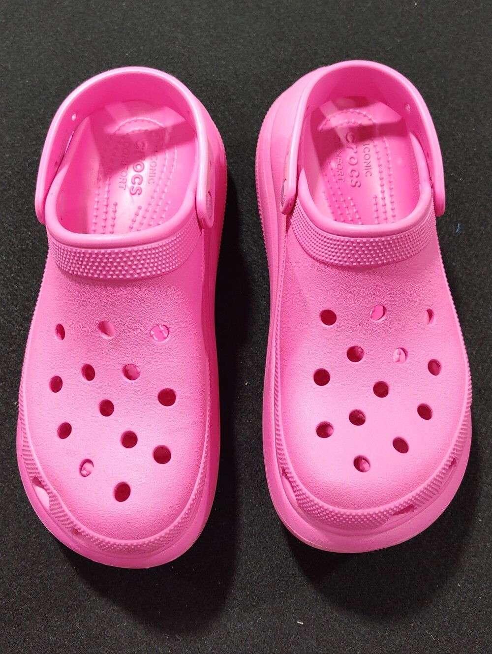 Crocs Platform Clog Shoes, W11/M9, Unisex, Hot Pink, Iconic Comfort